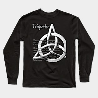 Triquetra with meaning (in spanish) Long Sleeve T-Shirt